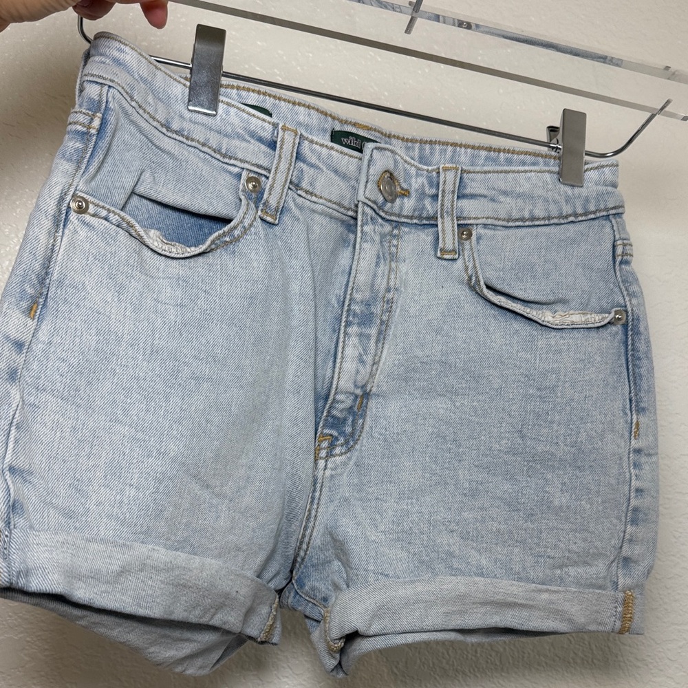 wild fable Light Blue Cuffed Denim Shorts